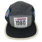 The Hundreds 1980 Followers Of The Old School Black White Blue Multi One Size Fits All Vintage Strapback 5 Panel Hat