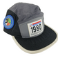 The Hundreds 1980 Followers Of The Old School Black White Blue Multi One Size Fits All Vintage Strapback 5 Panel Hat