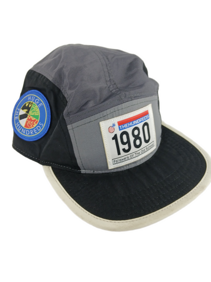 The Hundreds 1980 Followers Of The Old School Black White Blue Multi One Size Fits All Vintage Strapback 5 Panel Hat