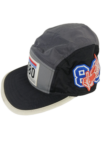 The Hundreds 1980 Followers Of The Old School Black White Blue Multi One Size Fits All Vintage Strapback 5 Panel Hat