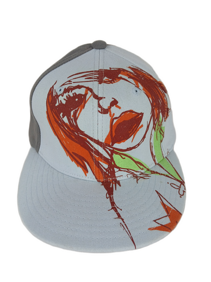 Stereo X Kangol Woman Sketch Lt Blue Grey Back Multi One Size Fits All Vintage Flexfit Hat