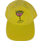 Illegal Civilization Martini Yellow Multi One Size Fits All Vintage Leather Strapback Hat