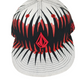 Volcom Red Stone White Black Red Splatter Size 7 1/4 57.7cm Vintage Fitted Sample Hat