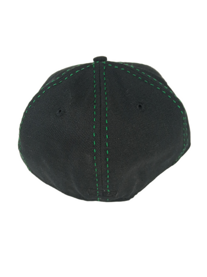 Fourstar X New Era 59Fifty Black Green Pinstripes Silver Fourstar Logo Size 7 55.8cm Vintage Fitted Hat