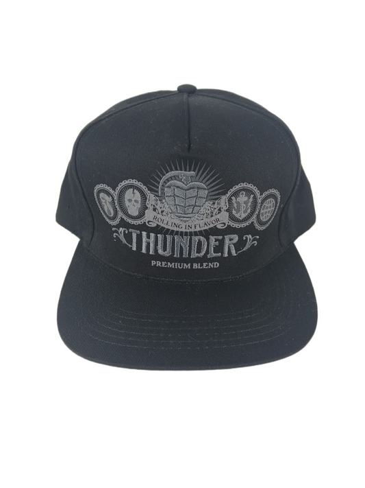 Thunder Trucks Rolling In Flavor Premium Blend Emblems Black Grey One Size Fits All Vintage Snapback Hat