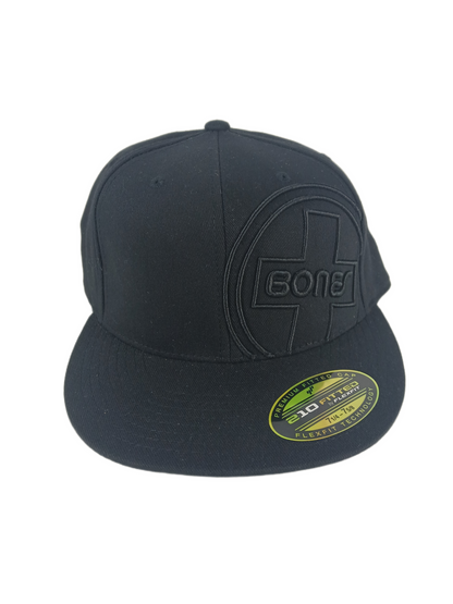 Bones Swiss Black Black Size 7 1/4 - 7 5/8 Vintage Flexfit 210 Fitted Hat