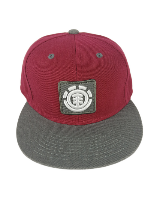 Element Element Logo Grey Burgundy White Size 7 3/8 Vintage Element Fitted Hat
