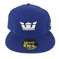 Supra X New Era 59Fifty Crown Logo Blue Silver Size 7 1/2 59.6cm Vintage Fitted Hat