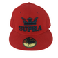 Supra X New Era 59Fifty Black Red Crown & Text Logo Size 7 1/2 59.6cm Vintage Fitted Hat