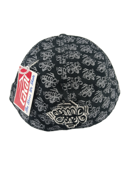 Lakai Graffiti Handstyle All Over Print Black Lakai Logo Size 7 5/8 Vintage Lakai Fitted Hat