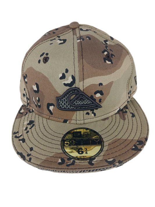 Quicksilver X New Era 59Fifty Desert Camo Size 6 3/4 53.9 (XS) Vintage Fitted Hat