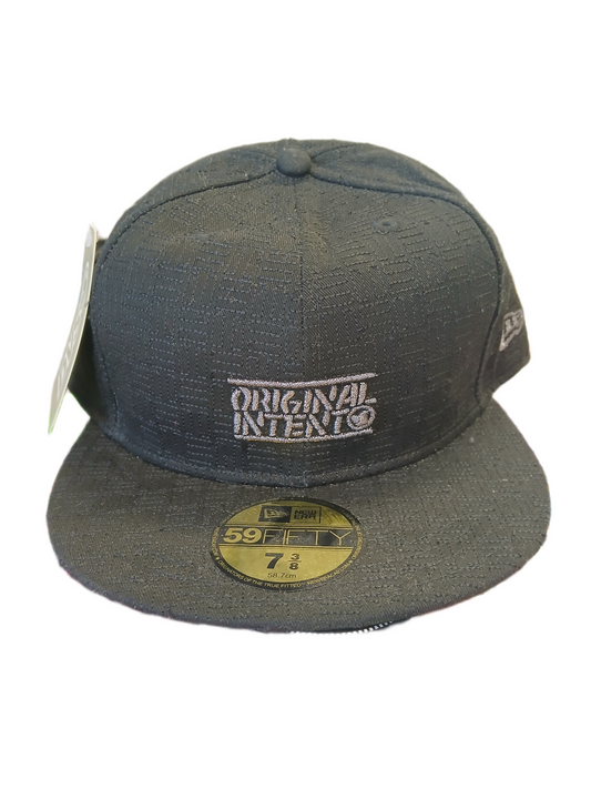 DVS X New Era 59Fifty Original Intent Raised All Over Print Silver Logo Size 7 3/8 58.7cm Vintage Fitted Hat