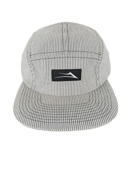 Lakai White Black Grey Stripes One Size Fits All Vintage Strapback 5 Panel Hat