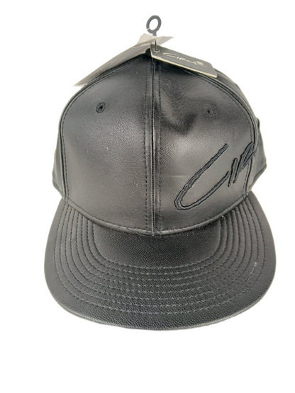 Circa C1rca Ibanz Black All Leather Size 7 3/8 Vintage Fitted Sample Hat