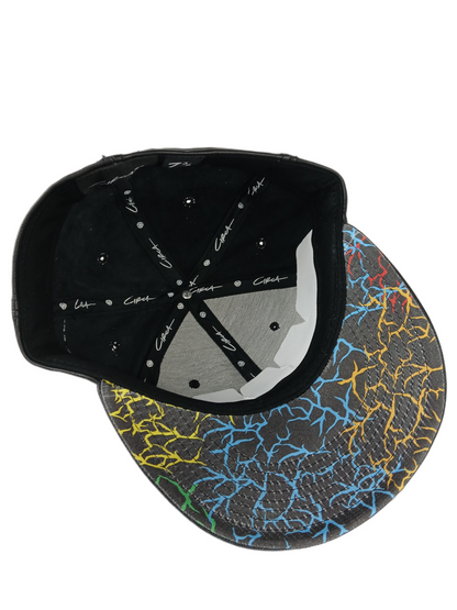 Circa C1rca Ibanz Black All Leather Size 7 3/8 Vintage Fitted Sample Hat