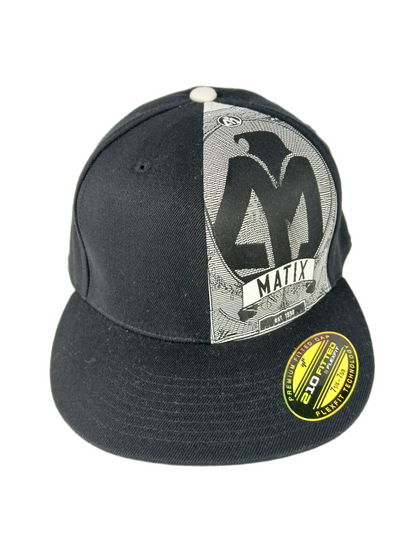 Matix Large Eagle Panel EST. 1998 Black White Grey Size 7 1/4 - 7 5/8 Vintage Flexfit 210 Fitted Hat
