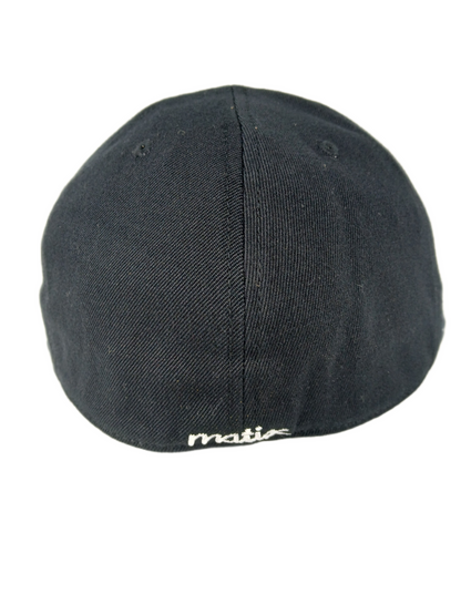 Matix Large Eagle Panel EST. 1998 Black White Grey Size 7 1/4 - 7 5/8 Vintage Flexfit 210 Fitted Hat