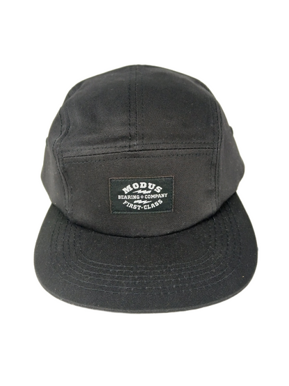 Modus Bearing Company First Class Black Silver One Size Fits All Vintage Strapback 5 Panel Hat