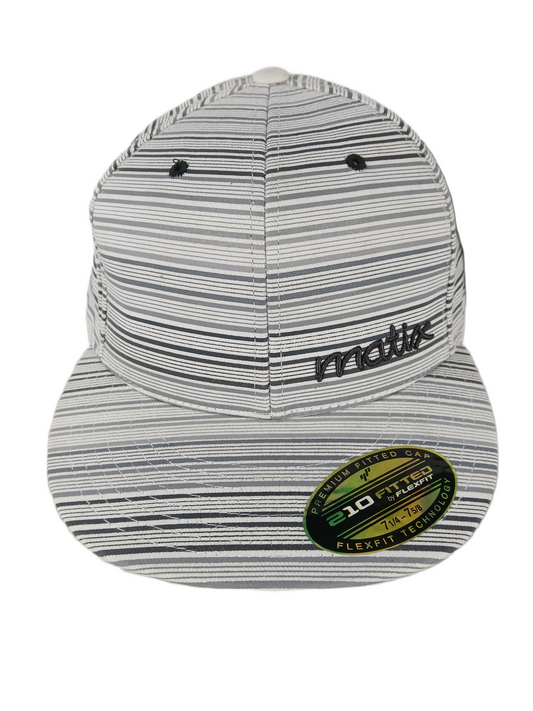 Matix Lines Cream Multi Black Matix Logo Front Size 7 1/4 - 7 5/8 Vintage 210 Flexfit Fitted Hat