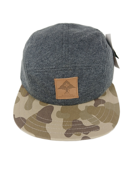 LRG Tree Logo Cambo Brown Tan Grey One Size Fits Most Vintage Strapback 5 Panel Hat