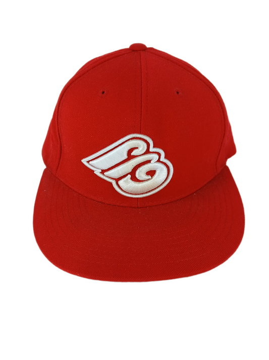 Expedition One E Logo Red White One Size Fits All Vintage Snapback Hat