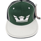 Supra Tri Color Panel Large Crown Cream White Olive Black Silver Striped One Size Fits All Original Flexfit Hat