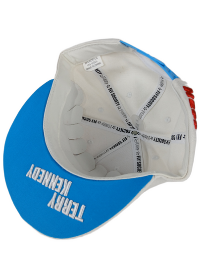 Fly Society X Neff Terry Kennedy Airplane Cream Blue Gold Multi Silver Terry Kennedy Print Under Bill One Size Fits All Vintage Snapback Hat