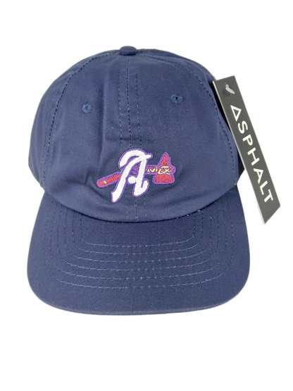 Asphalt Yacht Club AYC Atlanta Braves Navy Red White One Size Fits all Vintage Strapback Hat