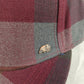 Enjoi Barletta Plaid Burgundy White Olive Green Multi Brim Enjoi Bronze Panda Pin Size L - XL Vintage Enjoi Fitted Hat