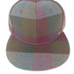 Enjoi Barletta Plaid Burgundy Olive Grey Brim Multi Enjoi Bronze Panda Pin Size S - M Vintage Enjoi Fitted Hat