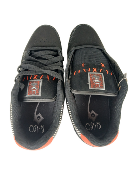 Osiris Corey Duffel Duffel Black/Red Stripes US Mens Size 11 Shoes