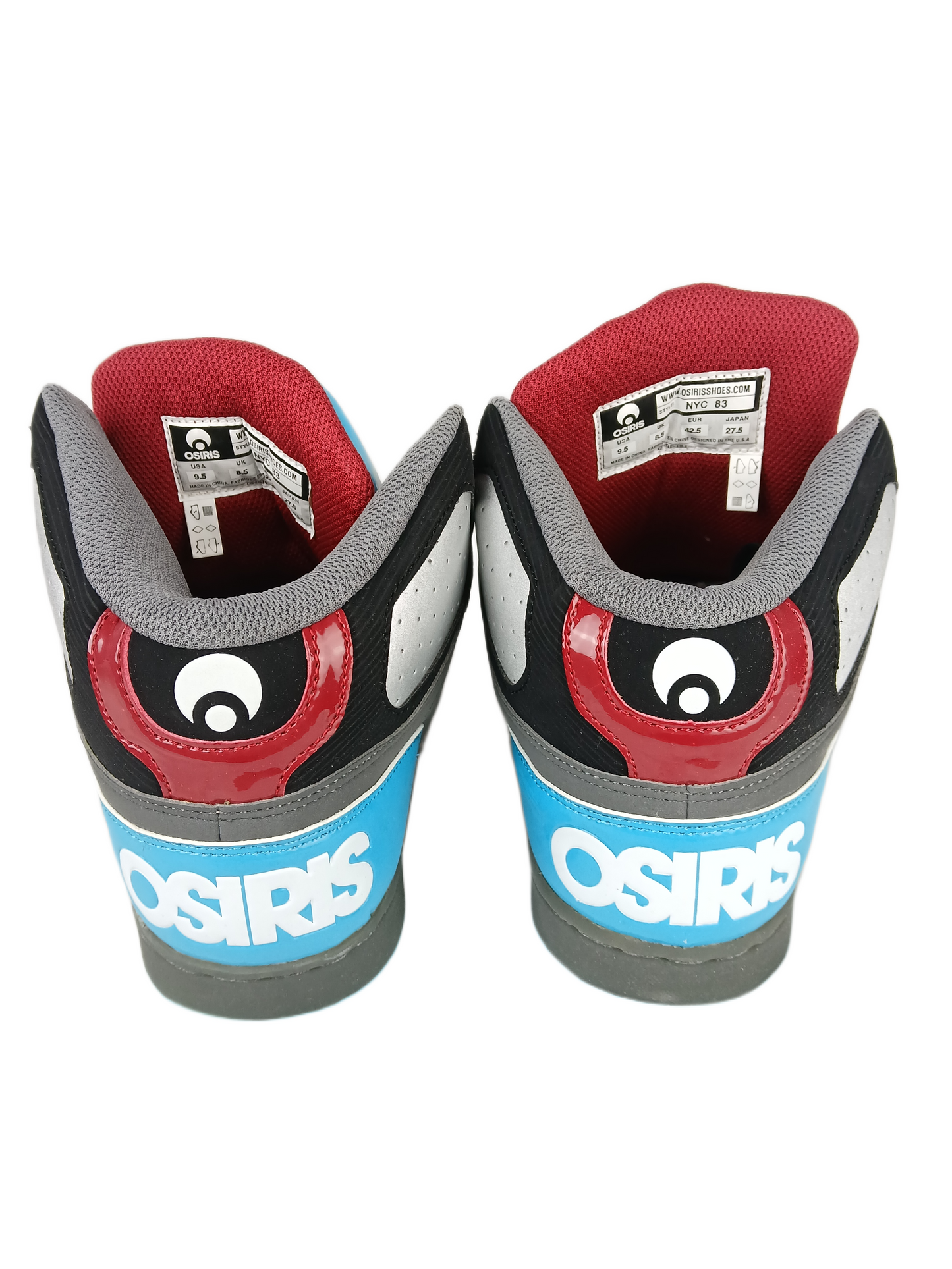 Osiris NYC 83 BLK/Teal/Red US Mens Size 9.5 Shoes