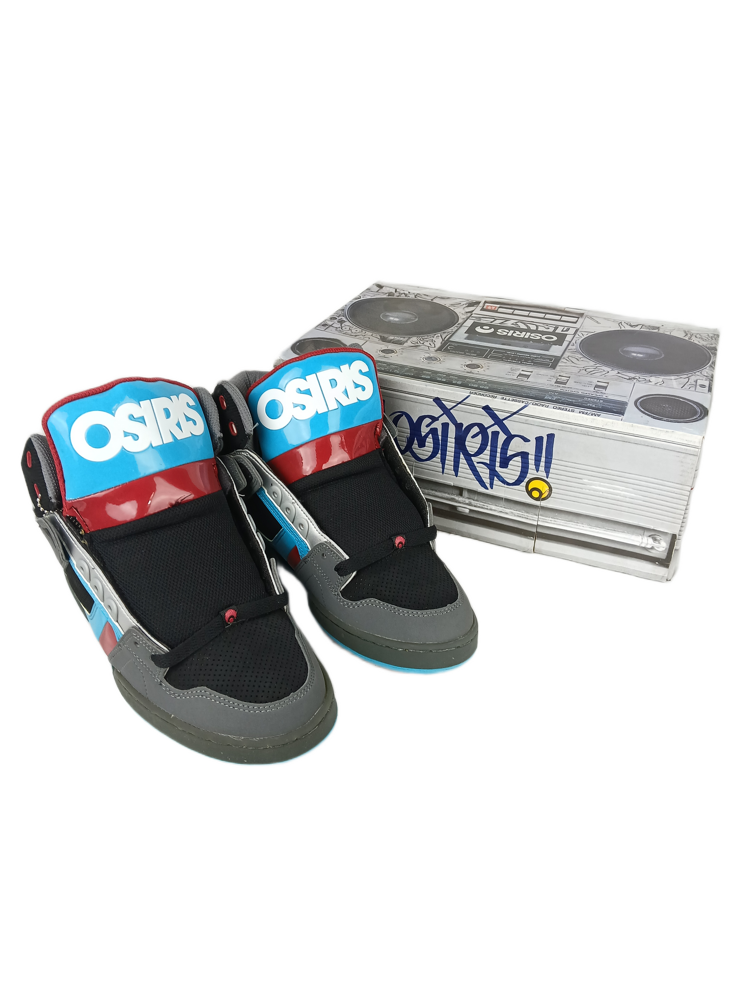 Osiris NYC 83 BLK/Teal/Red US Mens Size 9.5 Shoes
