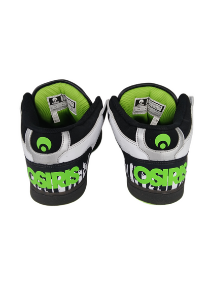 Osiris NYC 83 Mid Wht/Lme/Drips US Mens Size 9.5 Shoes