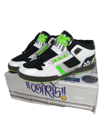 Osiris NYC 83 Mid Wht/Lme/Drips US Mens Size 9.5 Shoes