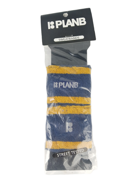 Plan B Plan B logo Blue Gold Grey Set Of Two Vintage Sweatbands