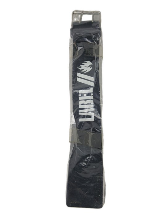 Black Label Verdugo Black White Leather Belt
