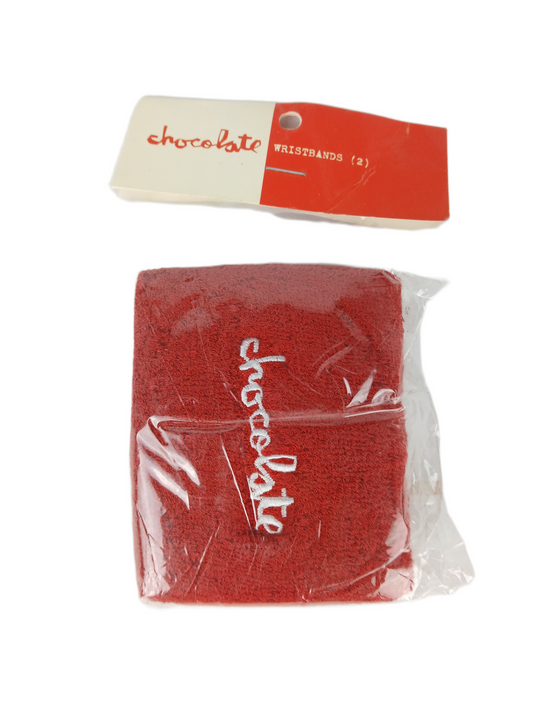 Chocolate OG Logo Red Silver Set Of Two Vintage Wristbands