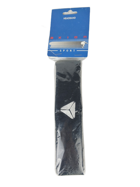 Axion Black Silver Axion Logo Vintage Headband