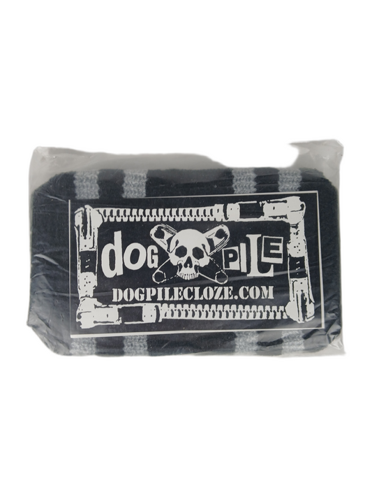 Dog Pile Grey Black Set Of Two Vintage Wristbands With Sticker