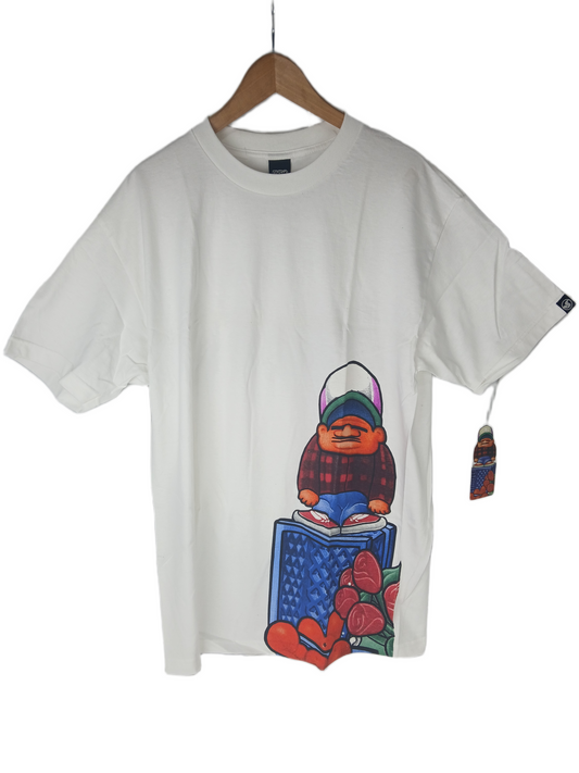 LRG X DVS Chico Brenes Orange Vendor World Industries Graphic White Multi Size L S/s Vintage Shirt