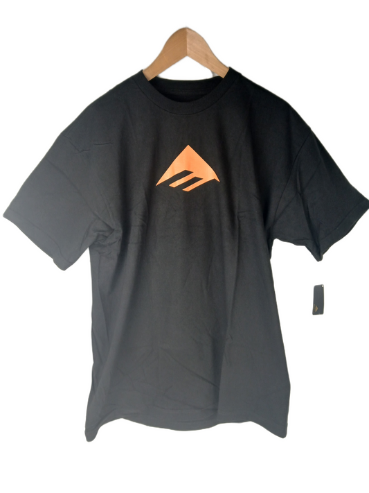 Emerica Triangle 2.0 Black Orange Size L Vintage Shirt