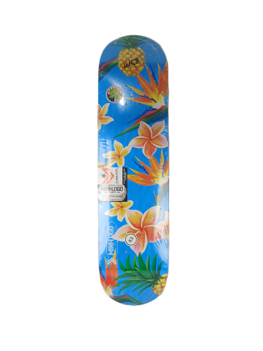 Powell Peralta Mini Logo Maple Small Bomb Aloha Blue Multi Size 8.5" Vintage NOS Deck