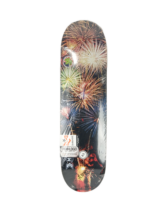 Powell Peralta Mini Logo Maple Small Bomb Fireworks Black Multi Size 8.5" Vintage NOS Deck