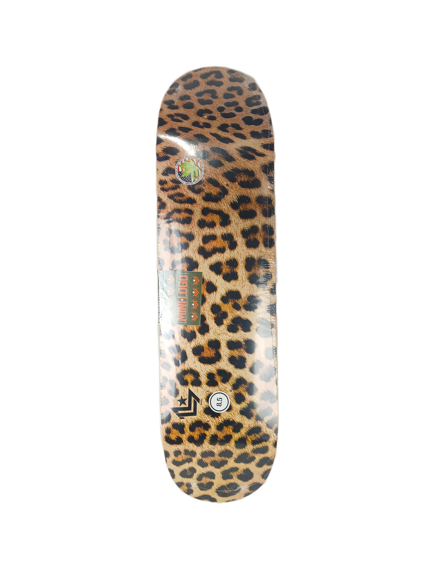 Powell Peralta Mini Logo Maple Leopard Fur Black Multi Size 8.5" Vintage NOS Deck
