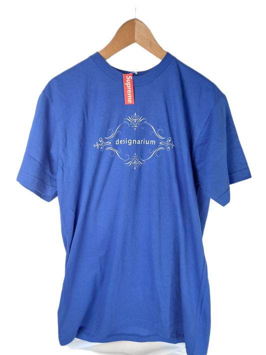 Designarium Designarium Logo Blue White Mens Size L S/s Vintage Shirt