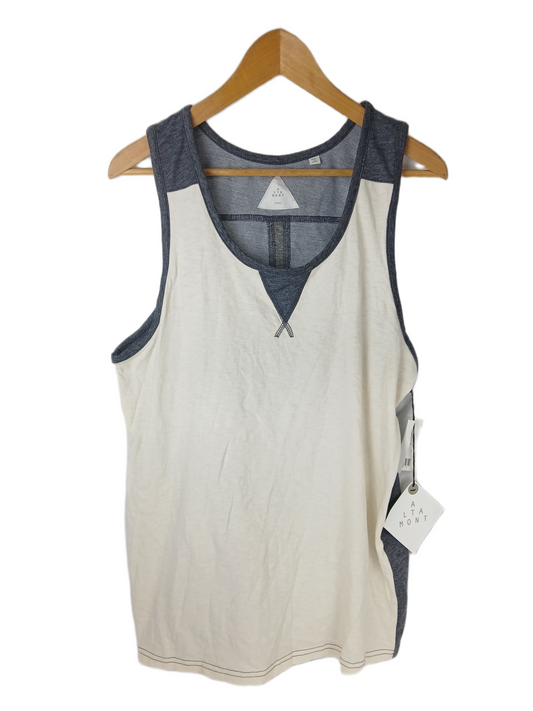 Altamont Royan Charcoal Heather Grey Mens Size L Sleeveless Tank Top Vintage Shirt
