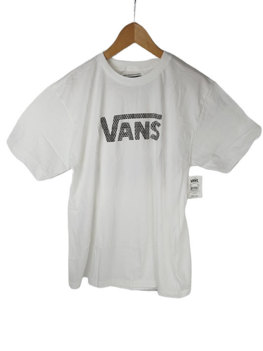 Vans Waffle Classic Logo Black White Mens Size L S/s Vintage Shirt
