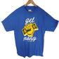DGK Get Money Blue Multi Mens Size L S/s Vintage Shirt