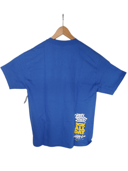 DGK Get Money Blue Multi Mens Size L S/s Vintage Shirt